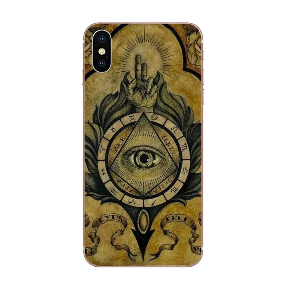 Иллюминаты символ глаз Пирамида Мода для Huawei Honor Nova Примечание 5 5I 8A 8X10 Pro 9X Moto G G2 G3