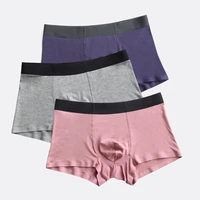 1pcs male panties cotton mens underwear boxers breathable man boxer solid underpants comfortable brand shorts