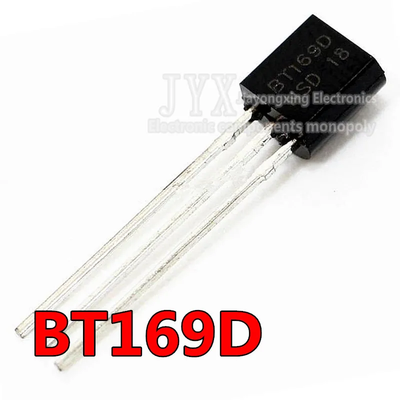 50 шт./лот BT169D BT169 TO-92 симисторов контрольный тиристорный SCR 400V 9A 3-контактный SPT