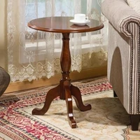 solid wood small round table american sofa side table european style simple round coffee table small coffee table side corner co