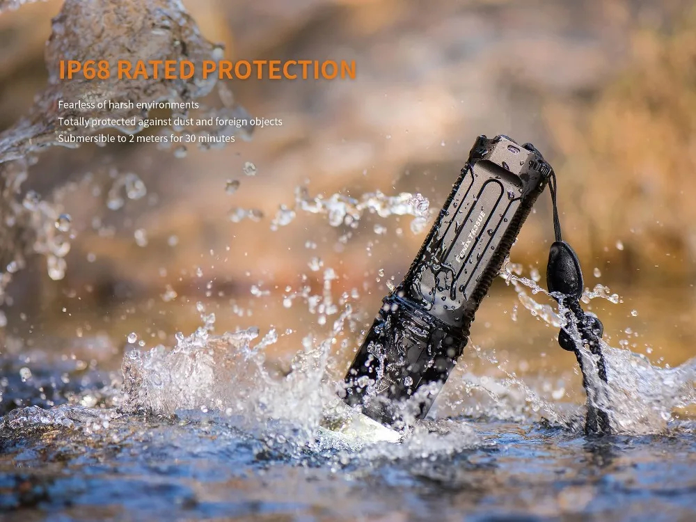 Fenix TK35 3200 люмен Ultimate Edition(TK35UE) USB Перезаряжаемый тактический светодиодный фонарик с 2X2600 мАч батареей
