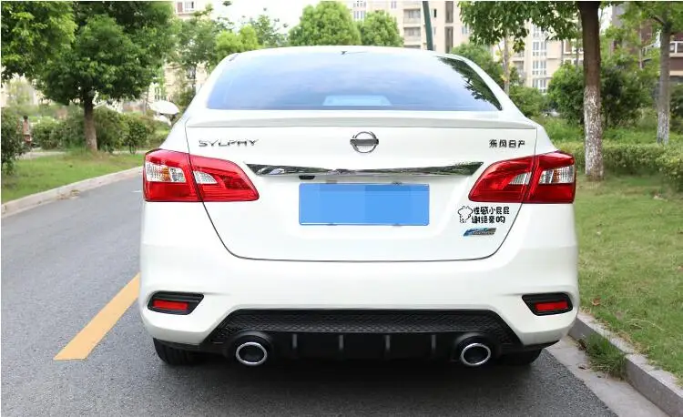 For Nissan SYLPHY Sentra Rear spoiler Bumper Diffuser Protector Fit 2016 2017 2018 2019 Body kit bumper rear lip | Автомобили и