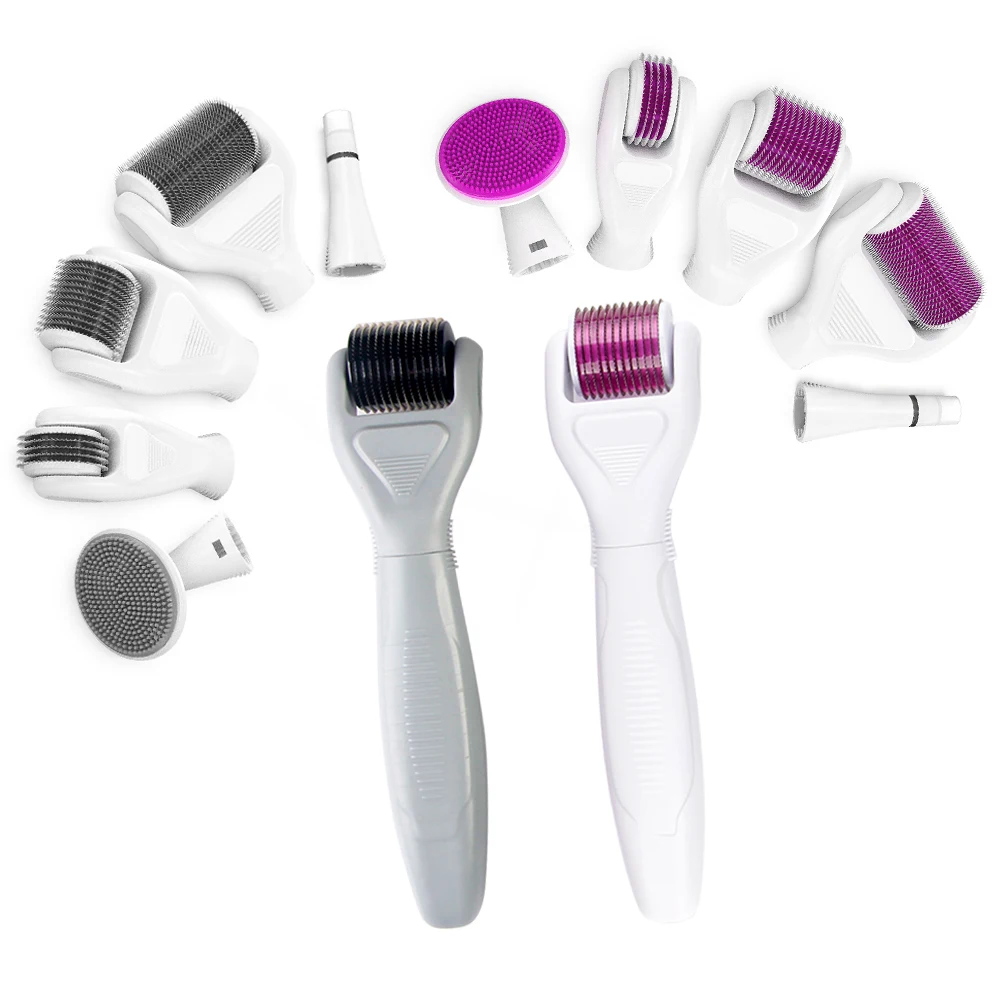 

DRS 6 in 1 Derma Roller Microneedling Kit Micro Needle Roller Kit Dermaroller Kits Titanium Microneedle Mezoroller Machine