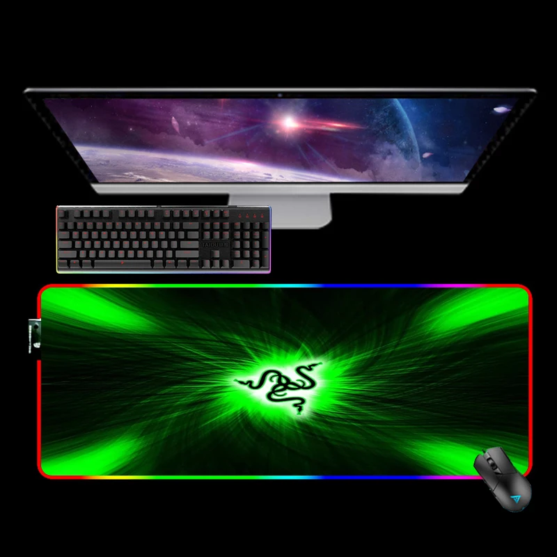 razer xxl мышь коврик 80x30 см геймер rgb ком