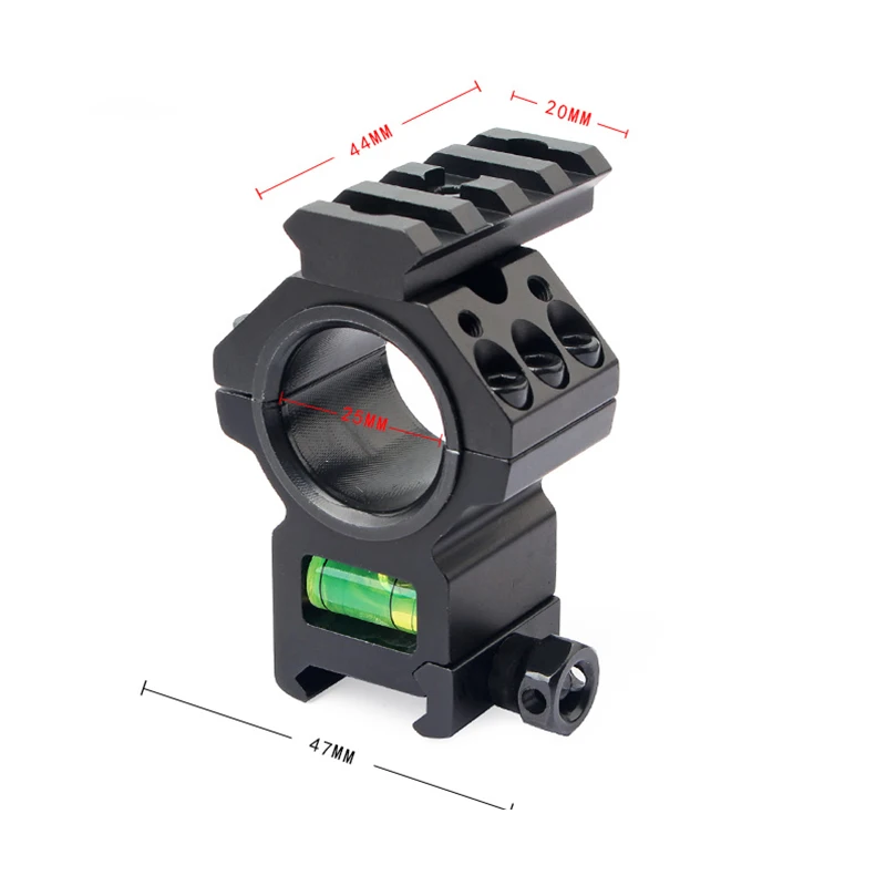 

25MM Scope Tube Bubble Level Ring Mount Holder Picatinny And Weaver Rail Tactical Barrel Clamp Mount Shotgun Accessories Black