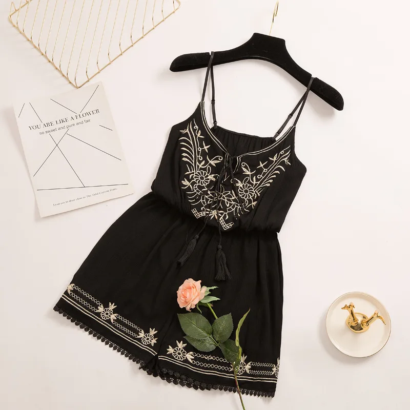 Летняя одежда женский модный сексуальный комбинезон с v-образным вырезом и