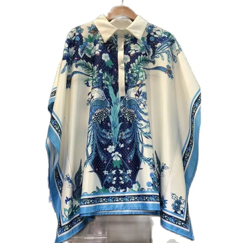 

Boyang For Women 2021 Vogue Printed Casual Harajuku Print Boho Maxi Summer Short Sleeve Woman Tops Female cotton Camiseta Muje