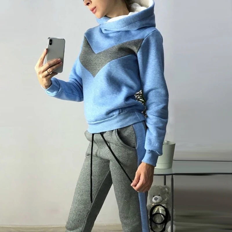 Зимние спортивные костюмы Vertvie бархатные толстовки пальто штаны на шнуровке