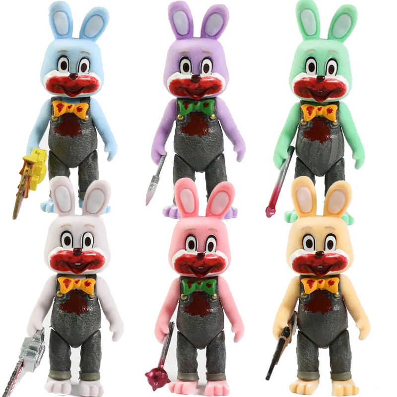 

Бесшумная модель 3 Robby The Rabbit, ПВХ фигурки, коллекционные куклы 7 шт./компл.