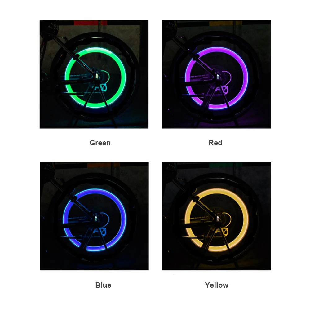 Велосипедная светодиодная крышка клапана для шин велосипедная вспышка горная