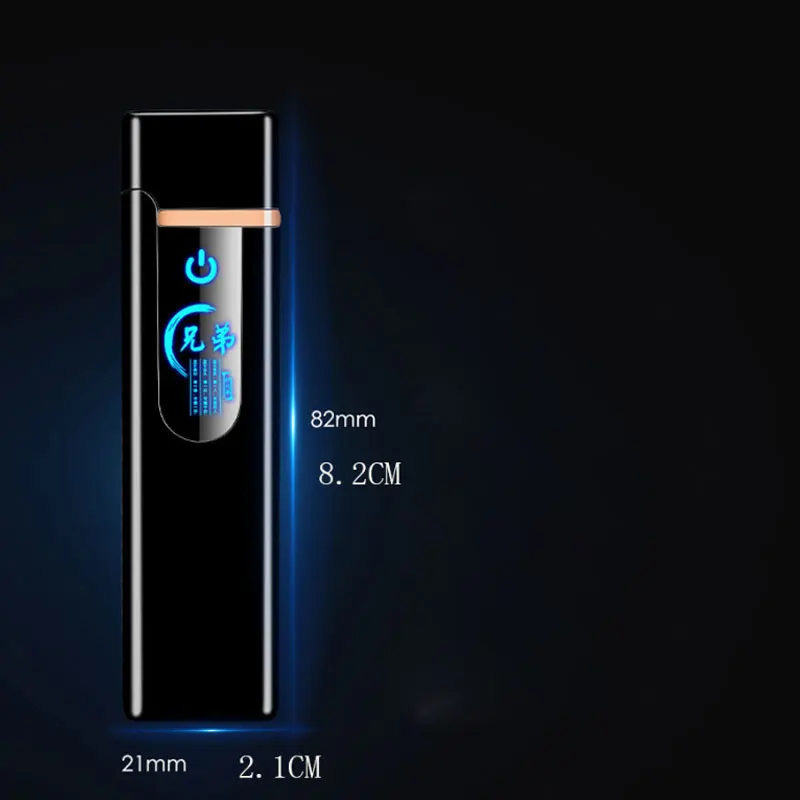 Новейшая ультратонкая usb-зажигалка для зарядки с сенсорным экраном Электронная