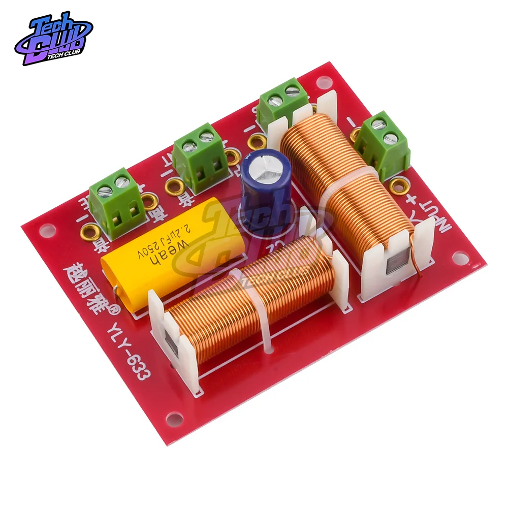 

200W 3 Way Audio Speaker Crossover Treble + Midrange + Bass Independent Crossover Speakers Filter Frequency Divider