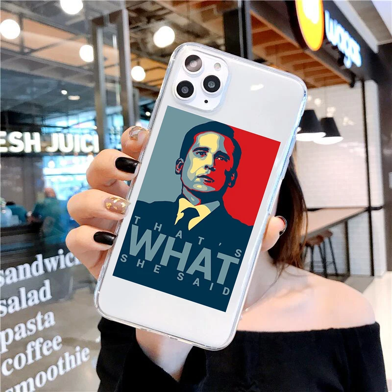The office TV show Case Soft TPU Back Cover For iPhone 11 Pro XS MAX 6 6S 7 8 Plus X XR Phone Michael Scott | Мобильные телефоны и