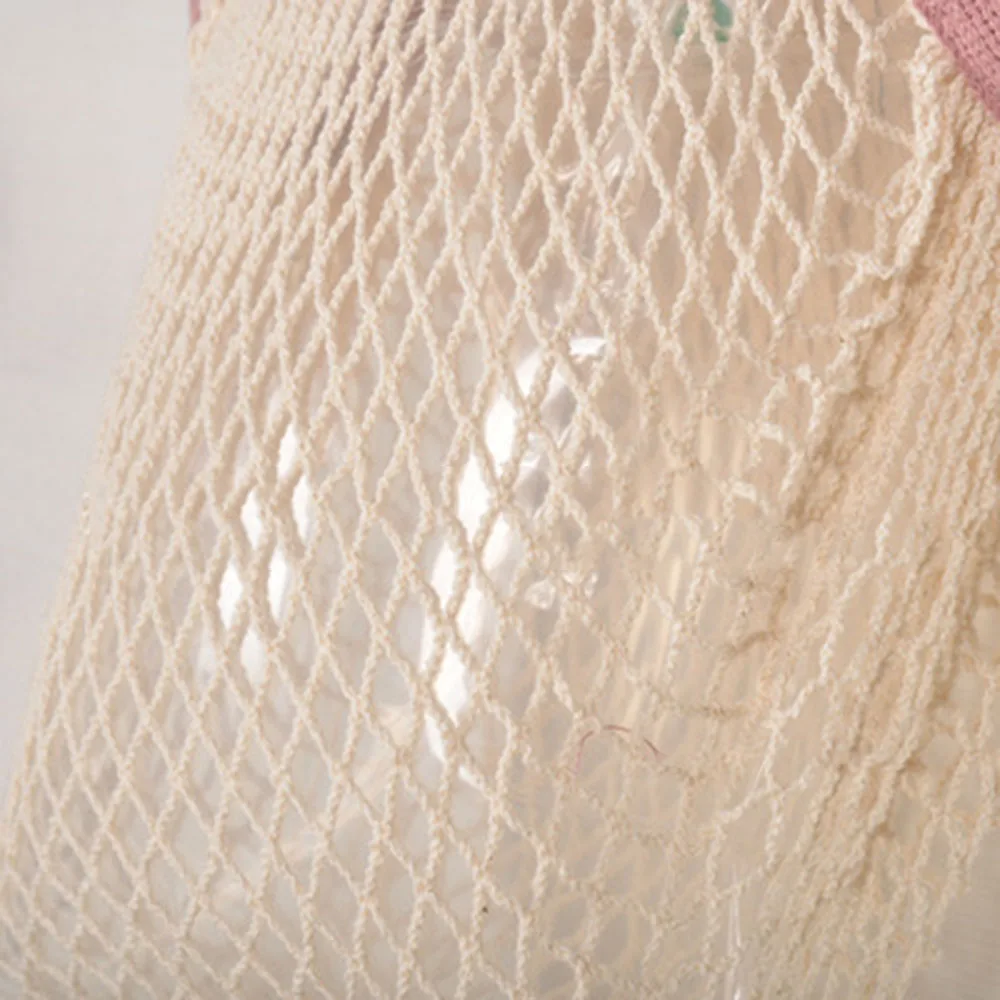 New Mesh Shopping Bag Reusable String Fruit Storage Handbag Totes Women Shopping Mesh Net Woven Bag Shop Grocery Cotton Bag