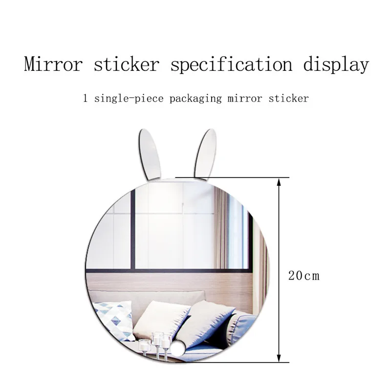 Нордические животные единорог фламинго кот 3D зеркальные наклейки на стену для