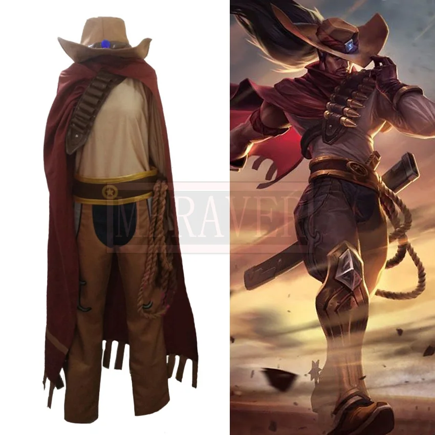 LOL Yasuo Западная форма ковбоя Косплэй костюм Бесплатная доставка | Тематическая