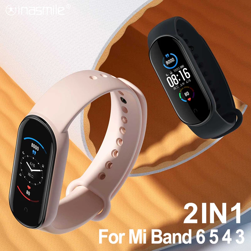 Ремешок силиконовый для Xiaomi Mi Band 6 5 4 3 сменный спортивный браслет смарт часов MiBand