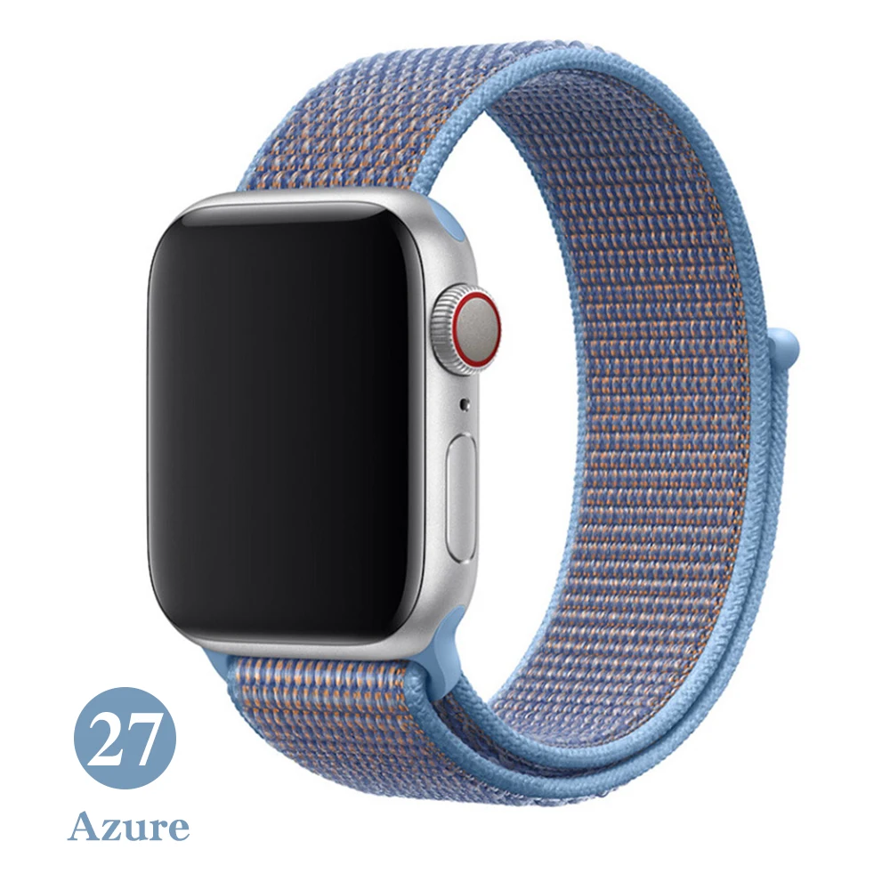 Azure Ремешок для Apple Watch серии 5 4 iwatch 42 мм 38 мм 44 мм 40 мм correa Apple Watch ремешок 321 аксессуары для умных часов браслет - Цвет ремешка: Azure