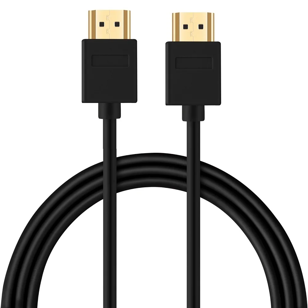 Оптовая продажа 300 шт./лот 1 м 2 м тонкий HDMI-совместимый кабель с Ethernet 1,4 для Xbox 360 / PS3 / Playstation 3 / SkyHD / Blu Ray DVD