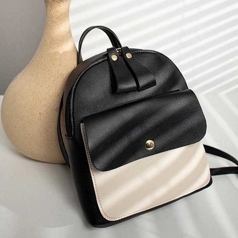 

Contrast Change Small Simple Women's Backpack New Travel School Bags For Woman 2020 Fashion Casual Travel Backpacks