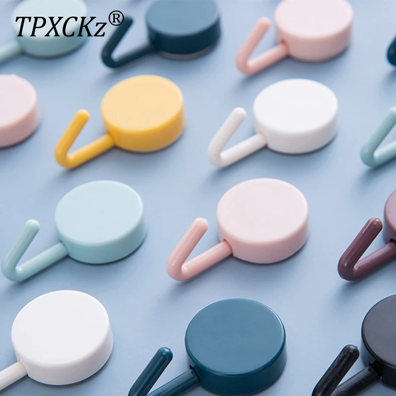

TPXCKz Adhesive Hooks Free Punch Wall Sticker Seamless Hook Key Placement Classification