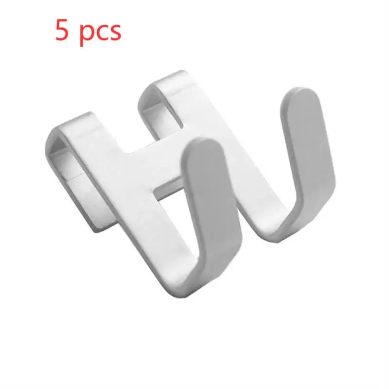 

5 Pcs Space Aluminum Door Hook H Shaped Double Headed Hanging Bathroom And Kitchen Traceless Universal Hook