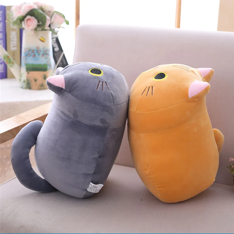 Yeaknow 25cm 35cm 50cm Cat Stuffed Dolls White Gray Black Brown Cats Animal Plush Toy for Children Christmas Gifts | Игрушки и хобби
