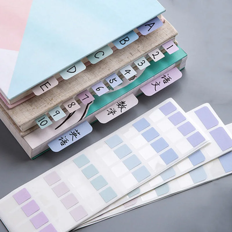 

1PCS Creative Color Fluorescent PET Sticky Note Student Tearable Index Sticker Paper Mone Pad Child Gifts Office School Supplies