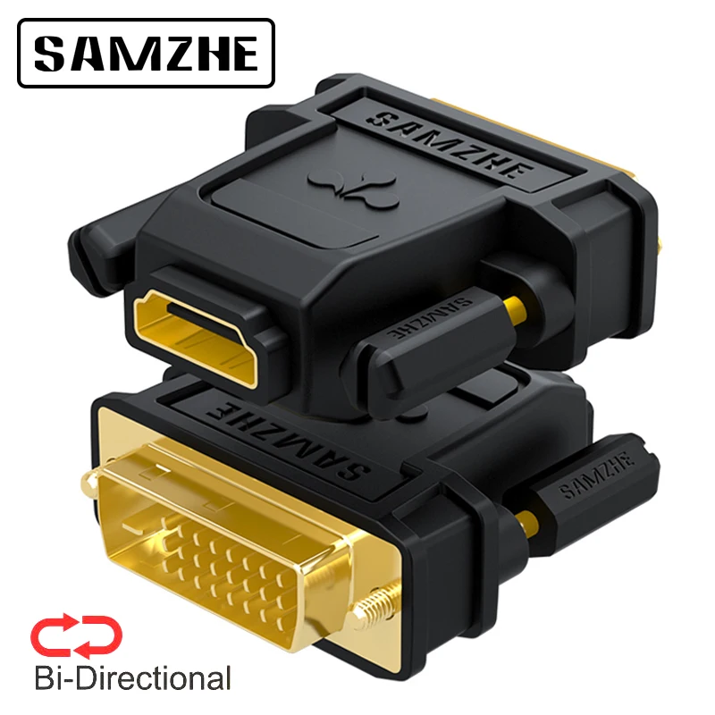 SAMZHE DVI 24 + 1 HDMI адаптер штекер гнездо конвертер 1080P Поддержка компьютера на экран
