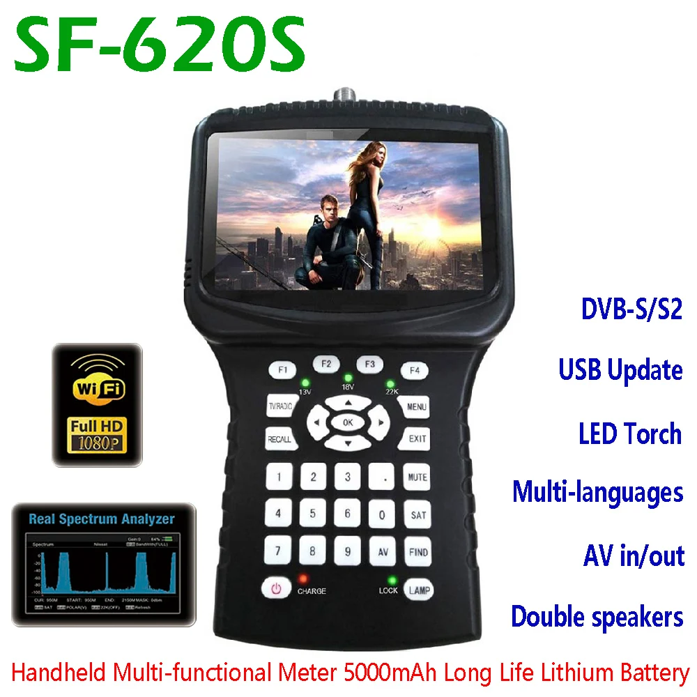 HD спутниковый искатель Twinkler SF 620S 4 3 дюймов ЖК дисплей Экран Поддержка анализатор