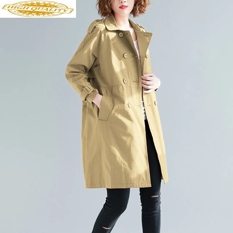 Тренч для женщин одежда 2020 размера плюс женская ветровка корейский длинный