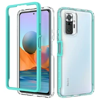 Luxury Shockproof Phone Case for Xiaomi Redmi Note Pro Case note10 Transparent 2-in-1 hybrid PTU Cover For Redmi Note
