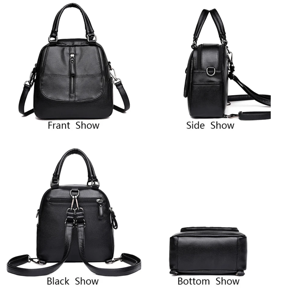 Повседневный Кожаный женский рюкзак новая многофункциональная дорожная сумка