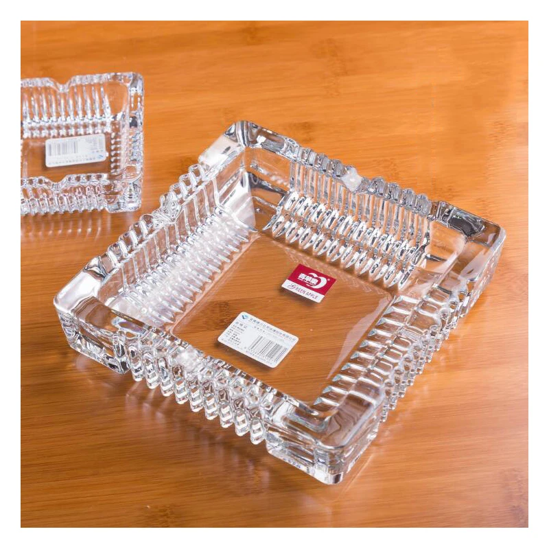 

Square Crystal Ashtray Glass Ashtray Creative Personality Large Living Room Office Cafe Hotel Rooms Ashtray