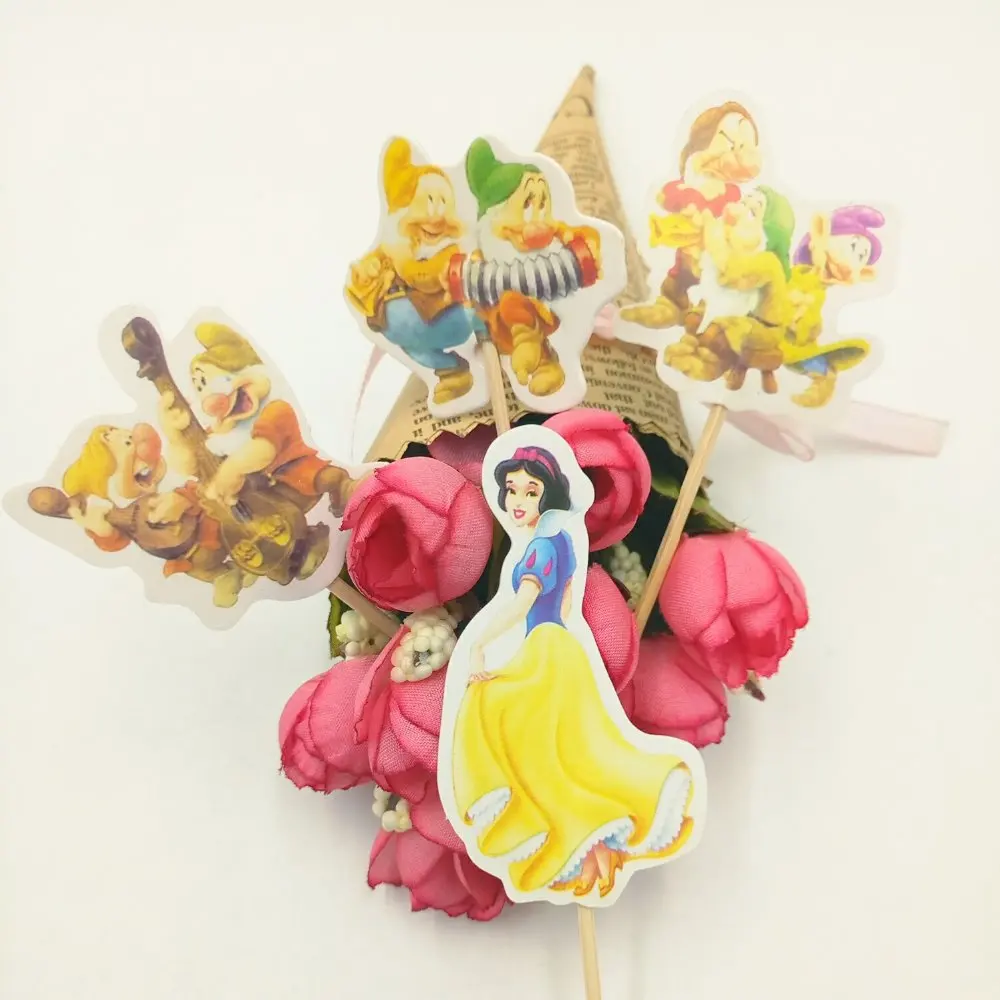 24 шт Белоснежка торт десерт Топпер карта Prod с картинкой украшение карты кекс