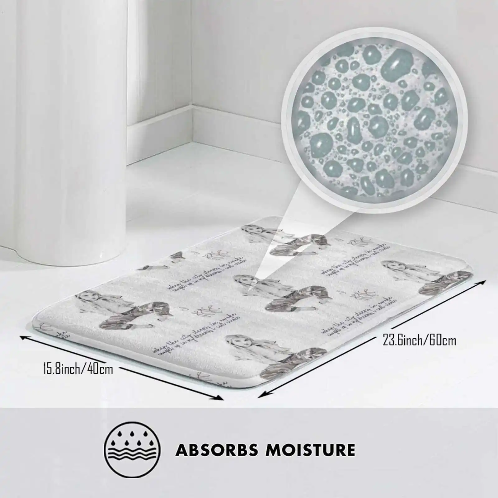 Полосатый Мягкий Нескользящий Коврик С полароидом 3D коврик подушка тексты песни