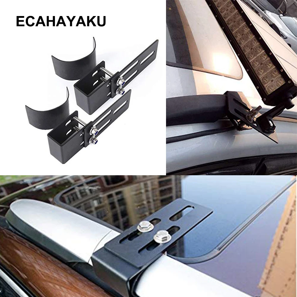ECAHAYAKU 1 пара автомобильный багажный Монтажный кронштейн фара для транспортного средства полоса осветительная стойка на крышу стойка для сумок внедорожник прочный автомобиль