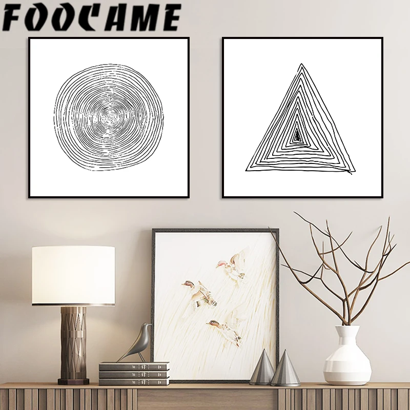 Foocome скандинавские минималистичные геометрические абстрактные ежегодные кольца