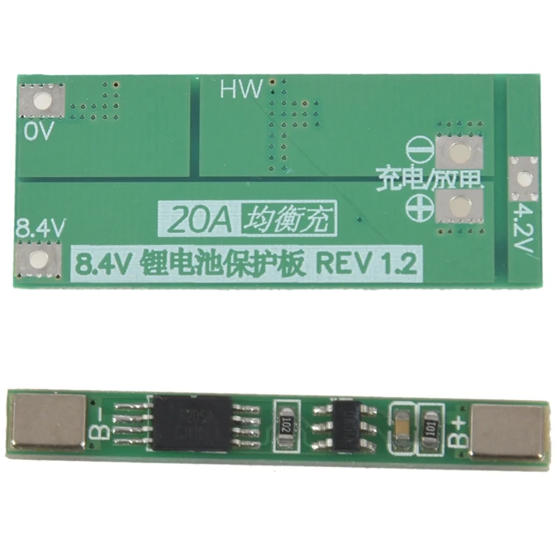 

2 Pcs 18650 Lithium Li-Ion BMS Battery Charger Protection Board Battery, 1S 3.7V 3A & 2S 20A 7.4V 8.4V