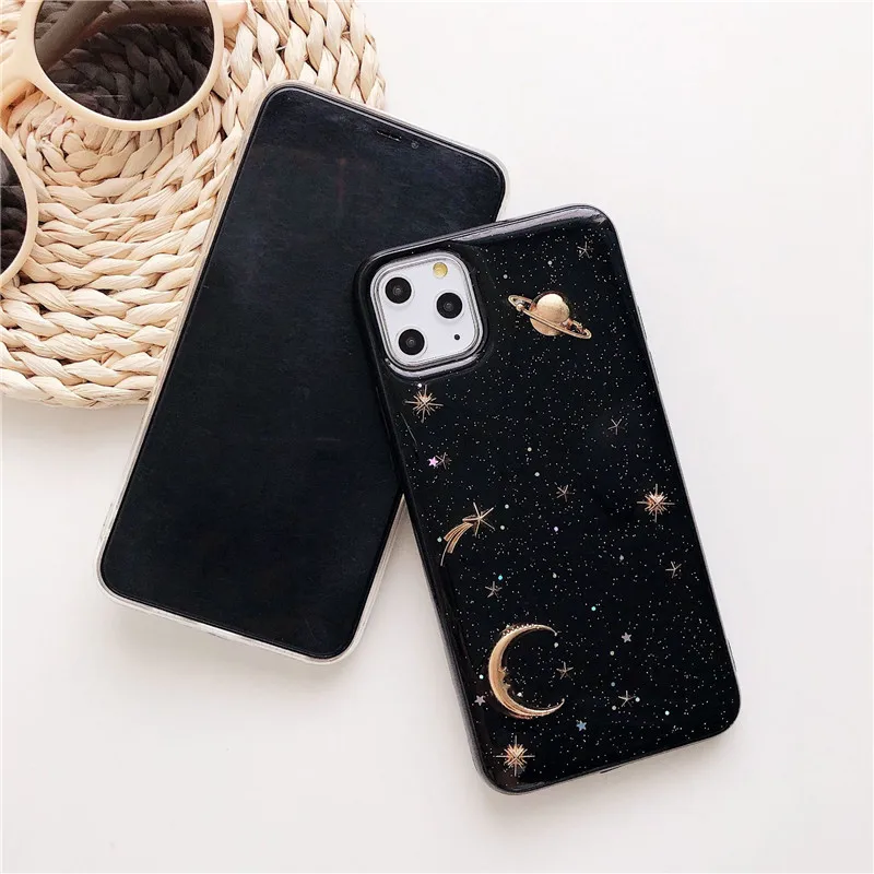 

Transparent Moon Silicone Soft Phone Case For iPhone 7 8 Plus 2020 SE X XR XS Max 11 11Pro Max 12 12Pro Max Pro Mini Case Shell