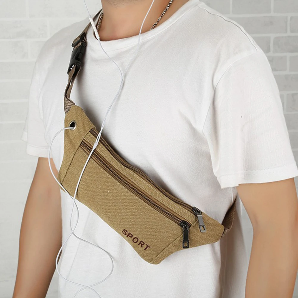 

Спортивная поясная сумка для телефона, забавный холщовый держатель для телефона на молнии, для бега, поездок на велосипеде, мужчин и женщин
