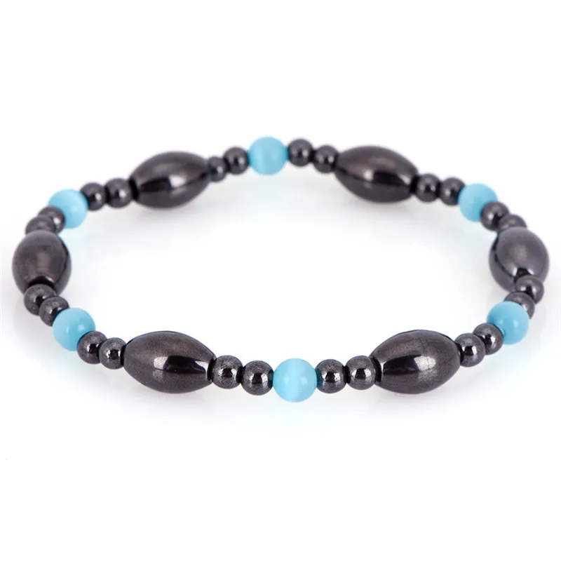 Биомагнетизм Природный Магнитный Браслет Ручной работы 18 мм бусины натуральный