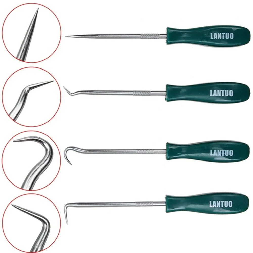 

4Pcs Car Oil Seal Screwdrivers Set O-Ring Seal Gasket Auto Vehicle Puller Remover Pick Hooks Tools 135mm Universal For Cars