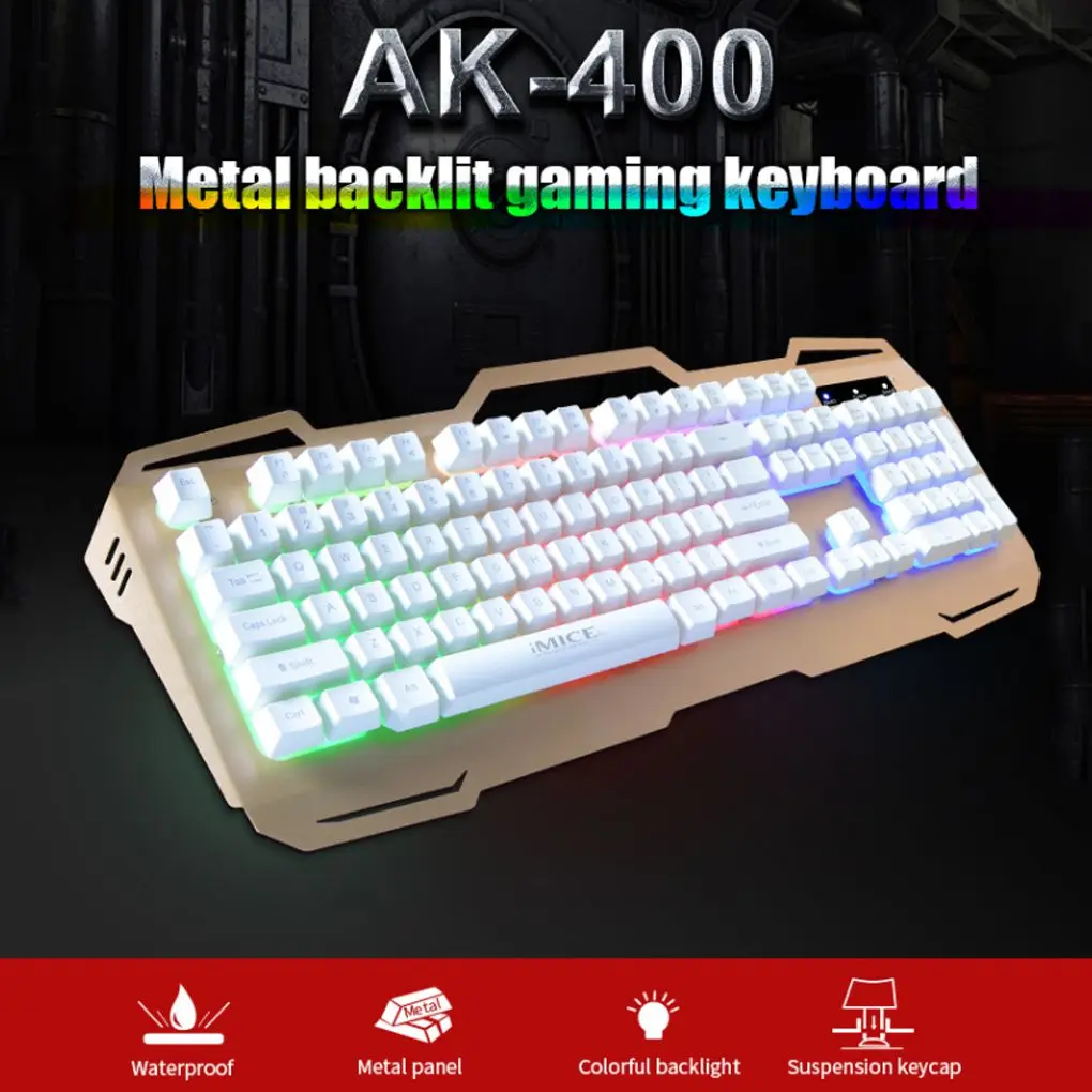 IMICE AK-400 многофункциональная клавиатура водонепроницаемая металлическая