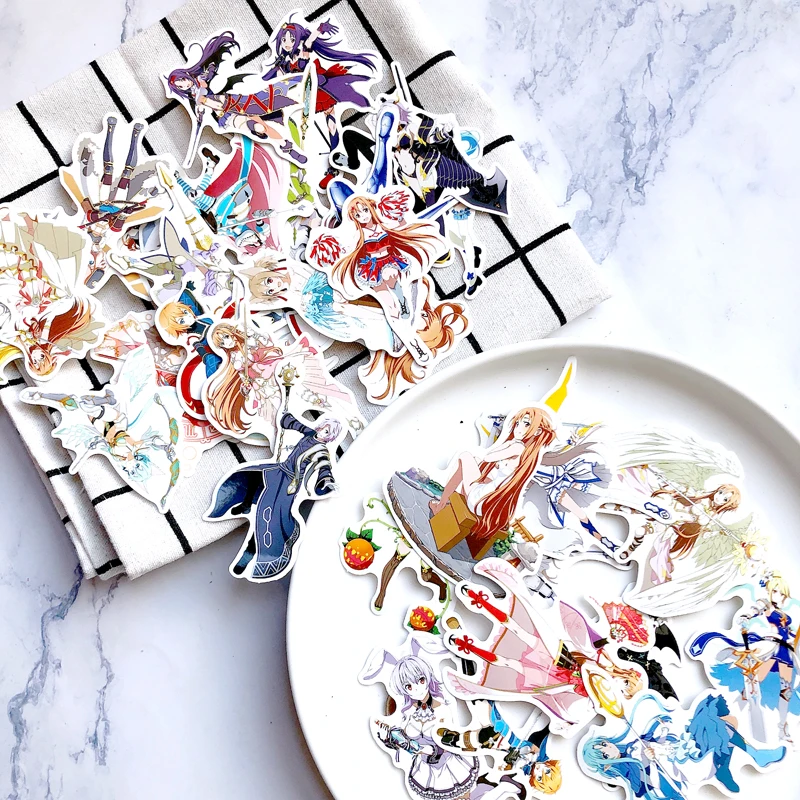 50 шт./пакет аниме девочка Стикеры s обувь для вечеринки в Стиле косплей Sword Art Online