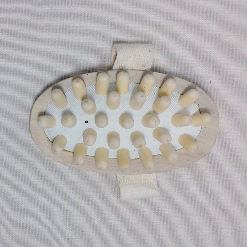 

Hand-Held Wooden Body Brush Massager Cellulite Reduction Relieve Tense Muscles