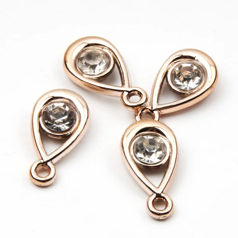 Light Gold 10x18mm 50 шт. золотые серебряные бусины акриловые подвески для сверла Подвески для изготовления ювелирных изделий браслет ожерелье кулон аксессуары - Окраска металла: Light Gold 10x18mm