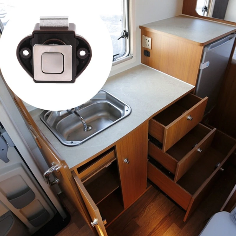 517A защелка с кнопочной кнопкой блокировка шкафа RV без ключа квадратная кнопка 20