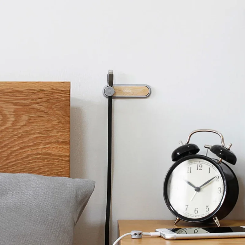 Горячий держатель кабеля с магнитным зажимом Youpin Mijia Bcase TUP2 совместимый с практической основой с текстурой дерева для Xiaomi On.