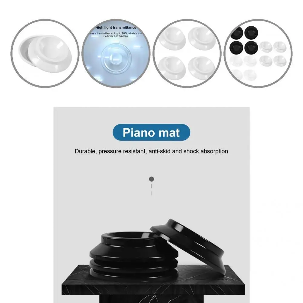 

4Pcs/Set Versatile Piano Caster Protector Anti-Slip Mini Piano Caster Mat for Home Use Piano Caster Pad